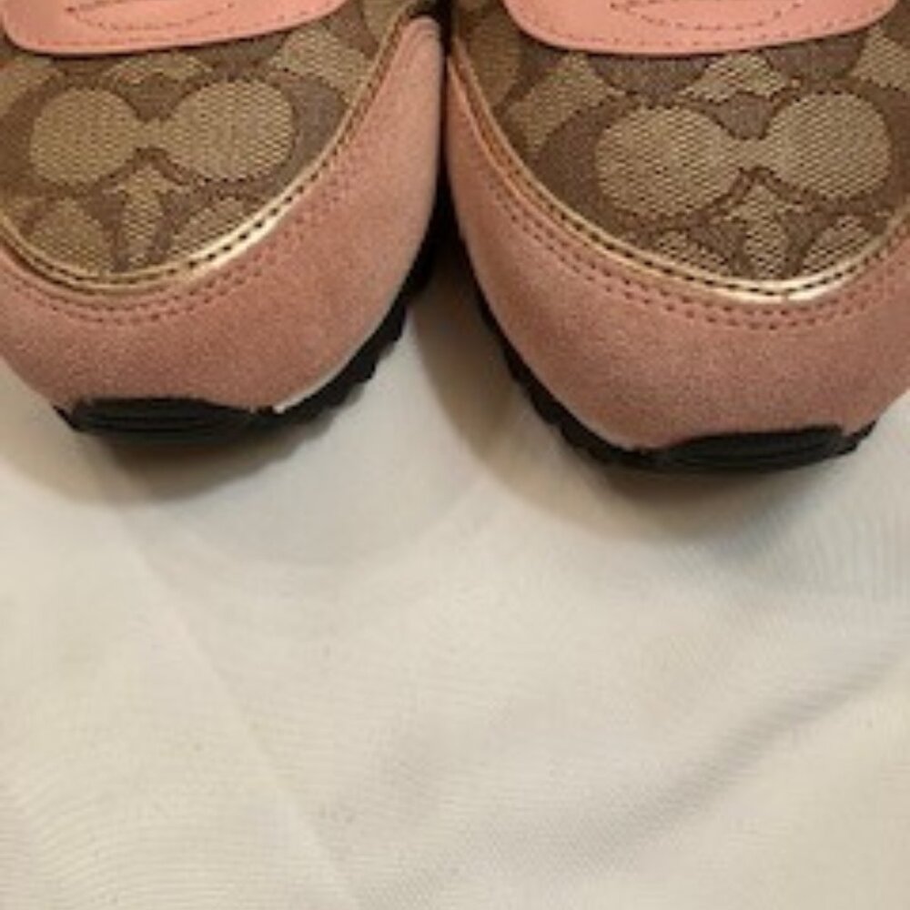 Coach Women's Sneakers KHAKI/PETAL/GOLD 7.5B - Picture 2 of 9